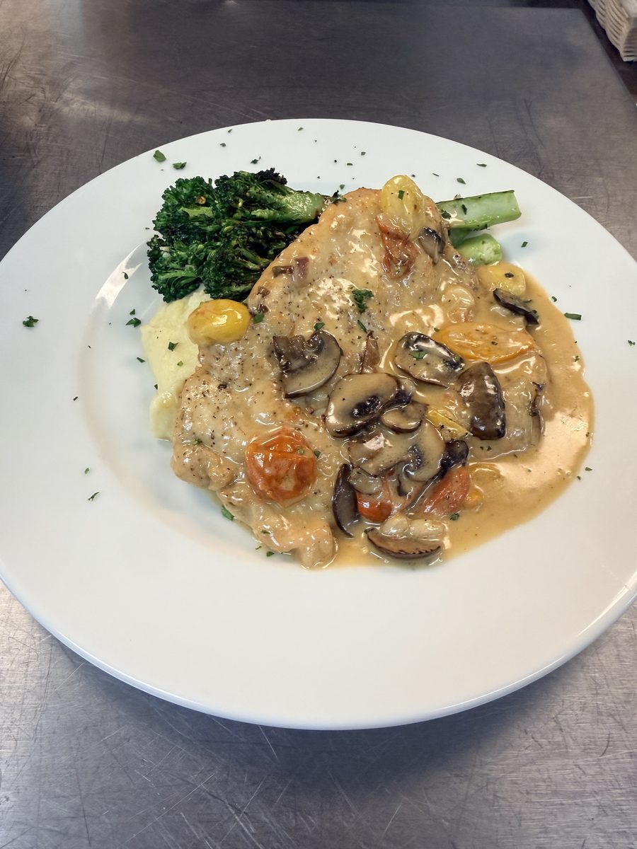 Chicken Marsala with mushrooms and a creamy Marsala sauce